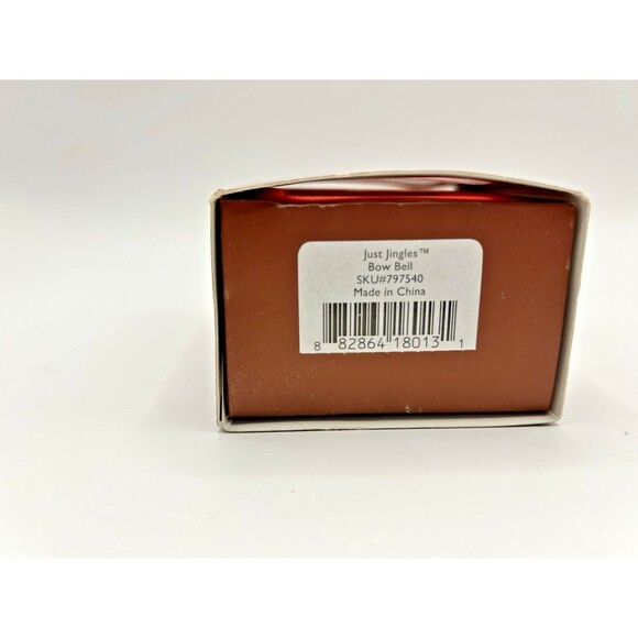 Lenox Just Jingles Porcelain Bow Bell Christmas Ornament Gold Trim with Box - Picture 8 of 10